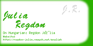 julia regdon business card